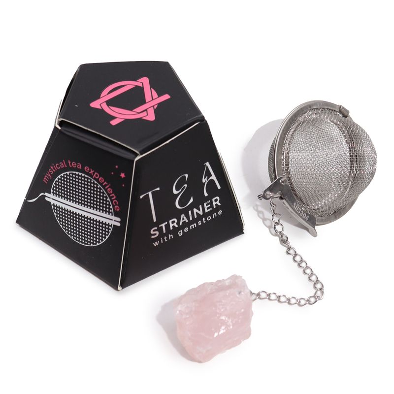 Infuseur Boule à Thé avec Pierres Précieuses - Quartz Rose