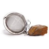 Infuseur Boule à Thé avec Pierres Précieuses - Oeil de tigre Doré