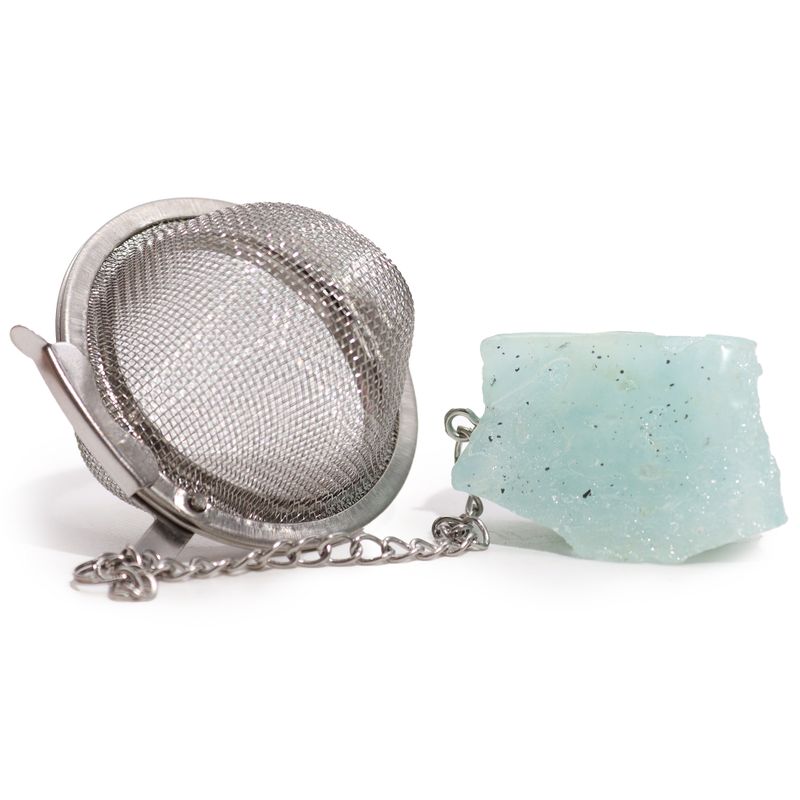 Infuseur Boule à Thé avec Pierres Précieuses - Aigue-Marine