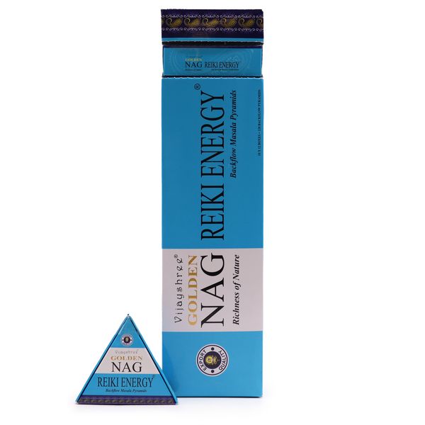 Cônes d'Encens à Refoulement  Jumbo Golden Nag 42g - Reiki Energie