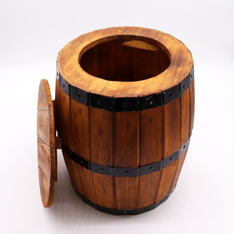 Tabouret Baril à Bière et Porte-Parasol - Naturel