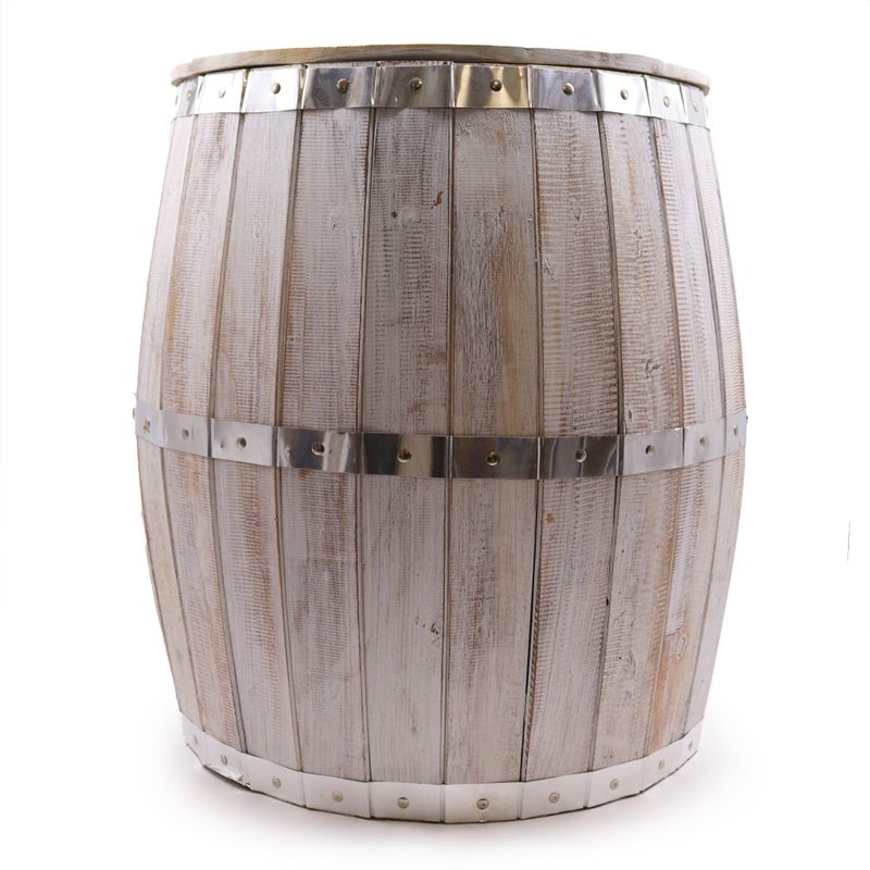 Table Baril de Bière - Blanchi