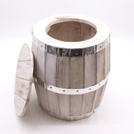 Tabouret Baril de Bière - Blanchi
