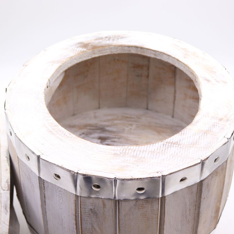 Tabouret Baril de Bière - Blanchi
