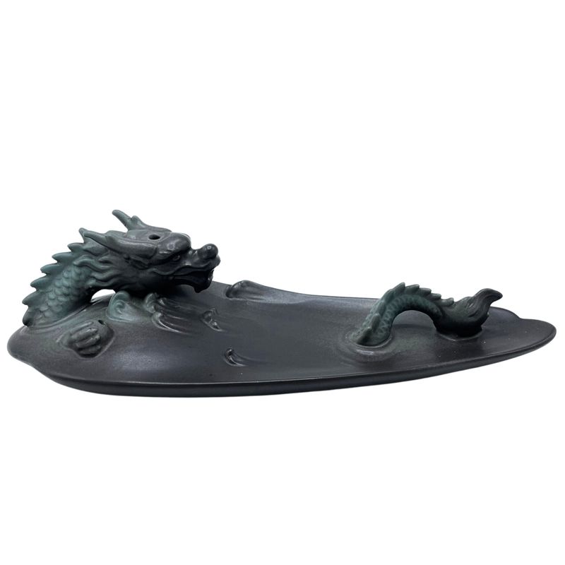 Brûleur d'Encens à Contre-Courant - Dragon dans une Piscine avec des Détails Surprenants