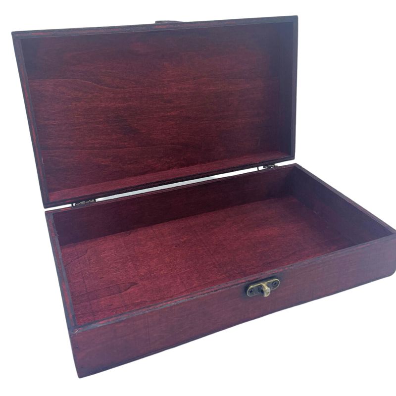 Boîte à Thé / Cadeau / Panier - Marron/Rouge