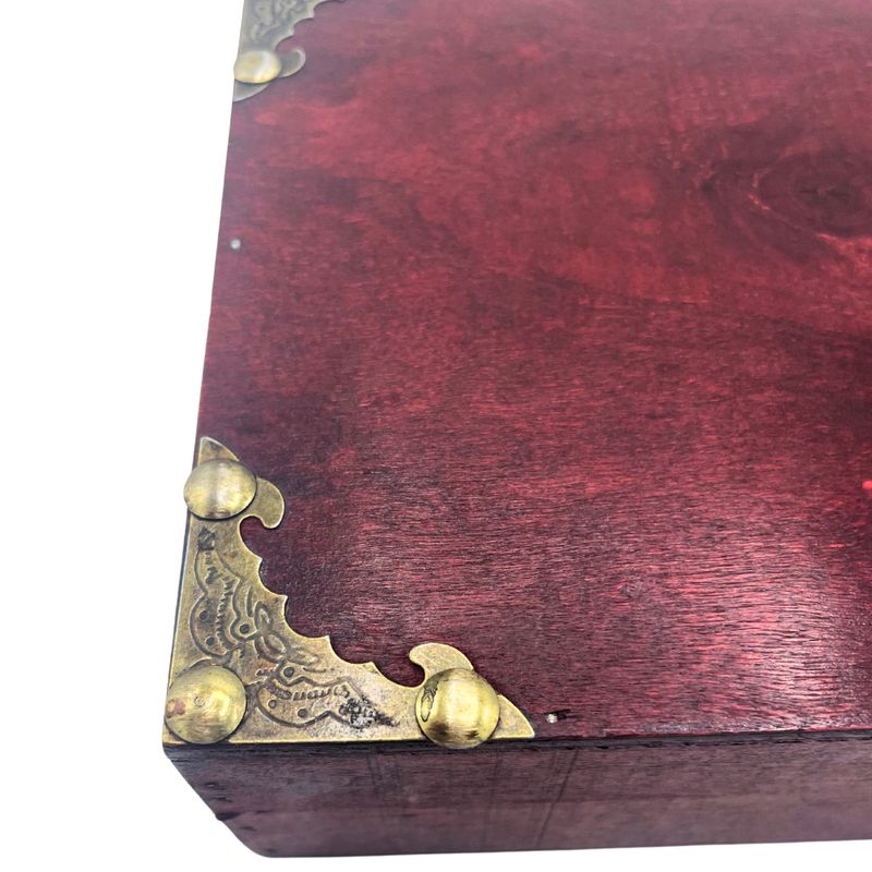 Boîte à Thé / Cadeau / Panier - Marron/Rouge