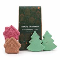 Coffret Cadeau de Bombes de Bain de Noël - Village de Pain d'épice