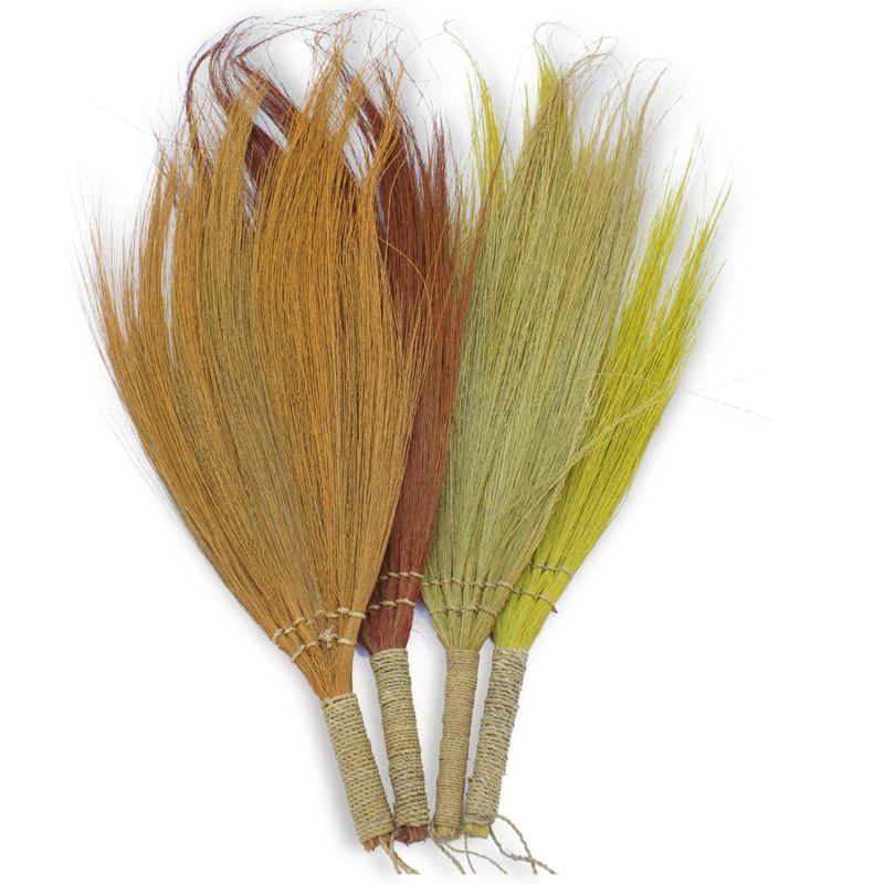 Pack de 4 - Balais longs Feuilles de Pampa - Couleurs naturelles