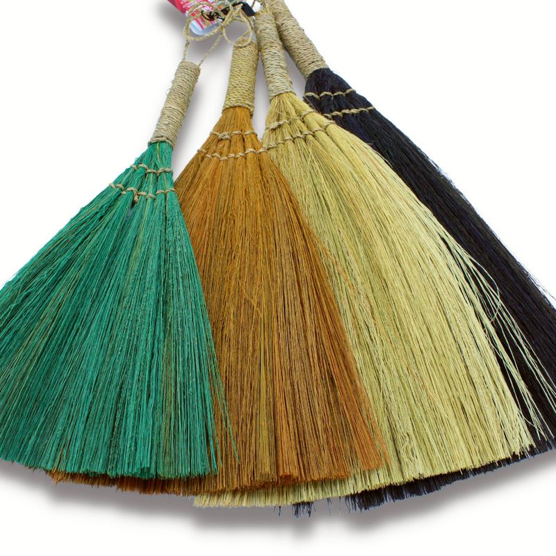Pack de 4 - Balais en évantail en Feuilles de Pampa - Couleurs et tailles mélangées