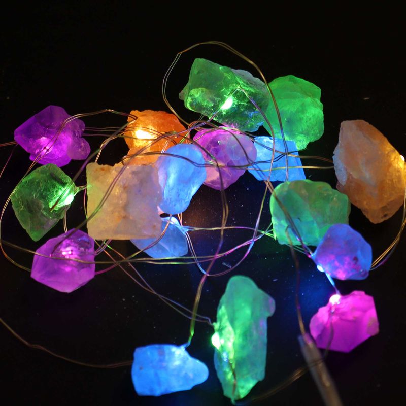 Lumières d'Enchantement en Pierres Précieuses - Roches Mélangées
