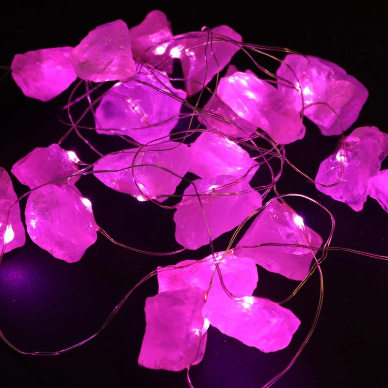 Lumières d'Enchantement en Pierres Précieuses - Quartz Rose
