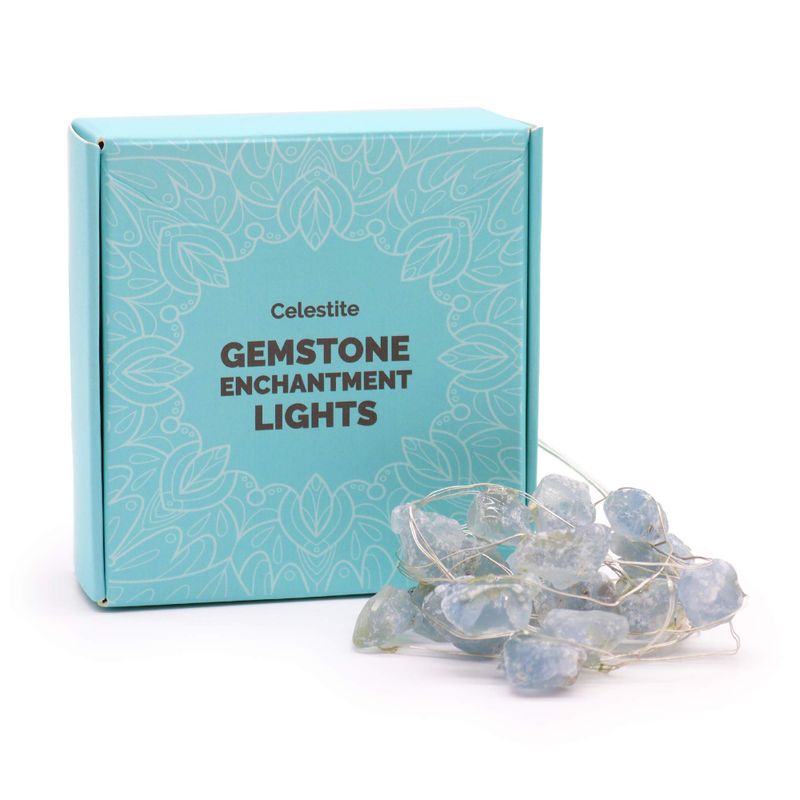 Lumières d'Enchantement en Pierres Précieuses - Celestite