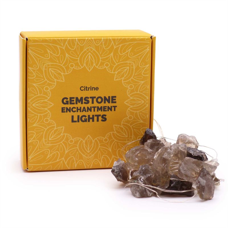 Lumières d'Enchantement en Pierres Précieuses - Citrine Fumée