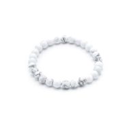 Bracelet de Manifestation en Pierres Précieuses - Jaspe Blanc - Paix