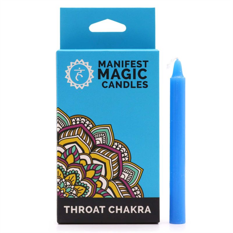 Bougies Magiques Manifeste (pack de 12) - Bleu - Chakra de la Gorge
