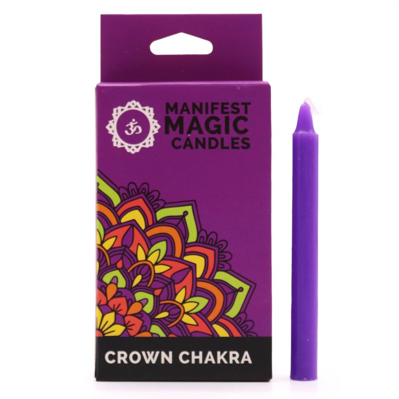 Bougies Magiques Manifestes (pack de 12) - Violet - Chakra de la Couronne