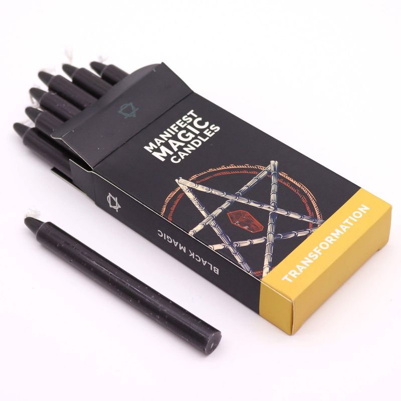 Bougies Magiques Manifeste (paquet de 12) - Noir