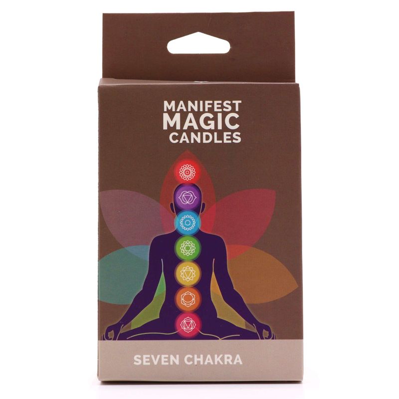 Sept bougies manifestes Chakra (pack de 7)