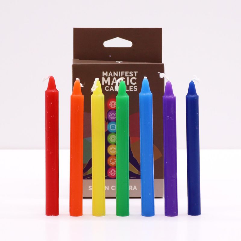 Sept bougies manifestes Chakra (pack de 7)