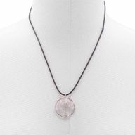 Pendentif Arbre de Vie - Quartz Rose
