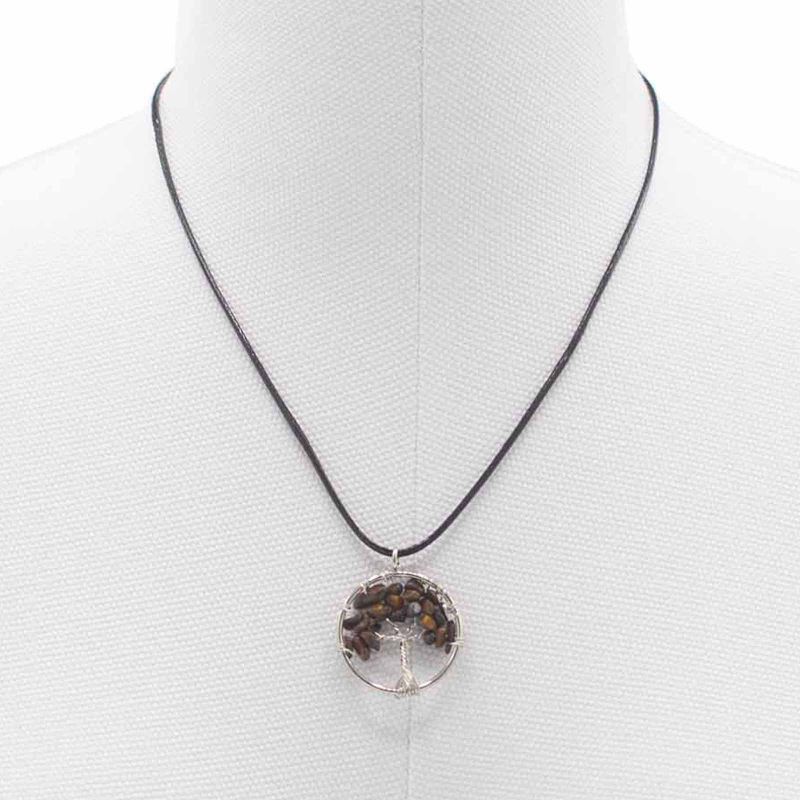 Pendentif Arbre de Vie - Œil de Tigre