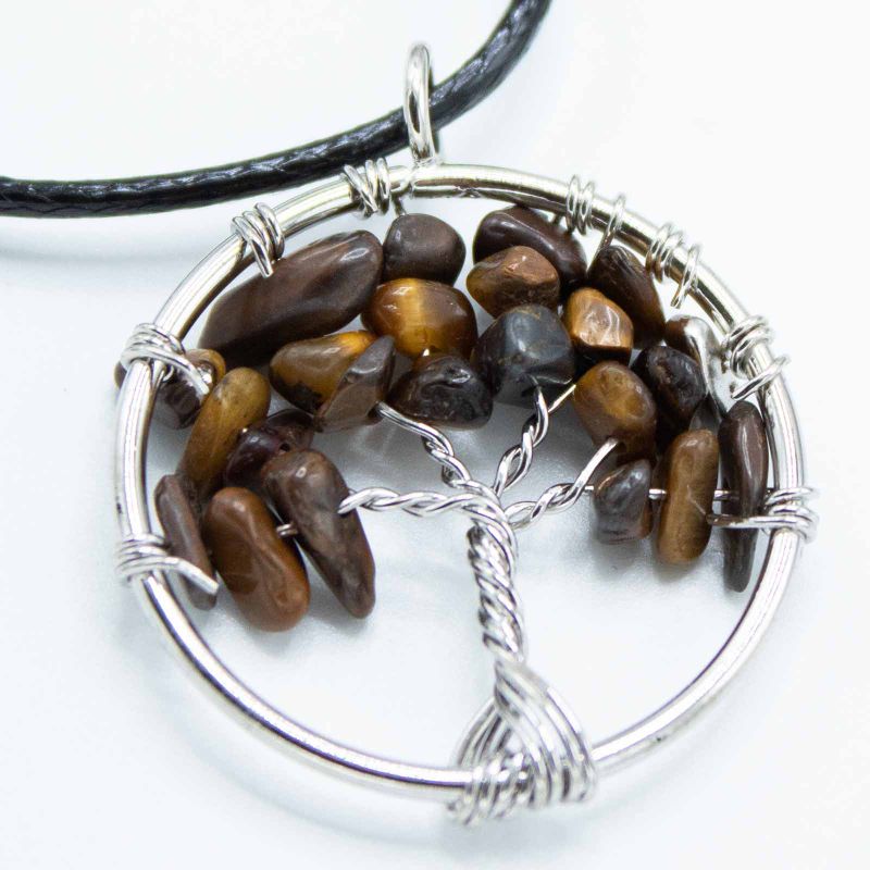 Pendentif Arbre de Vie - Œil de Tigre