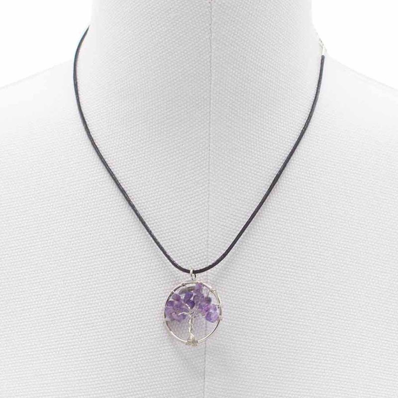 Pendentif Arbre de Vie - Amethyste