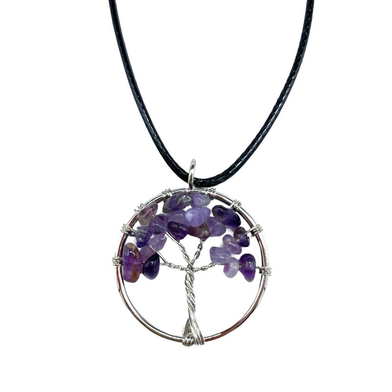Pendentif Arbre de Vie - Amethyste