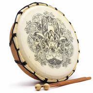 Tambour Chamanique Main de Fatma avec Baguettes - 30cm