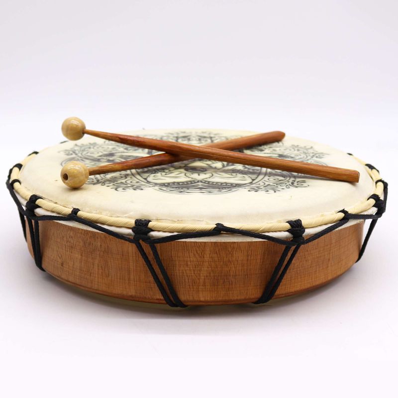 Tambour Chamanique Main de Fatma avec Baguettes - 30cm