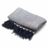 Couverture Confort Boho - 125x150cm - Zigzag Marine