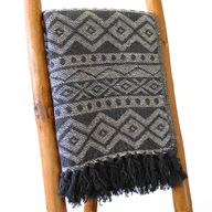 Couverture Confort Boho - 125x150cm - Gris Géométrique