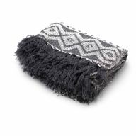 Couverture Confort Boho - 125x150cm - Gris Géométrique