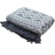 Couverture Confort Boho - 125x150cm - Gris Géométrique