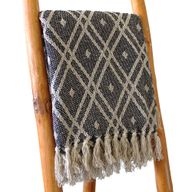Couverture Confort Boho - 125x150cm - Noir & Beige Regency