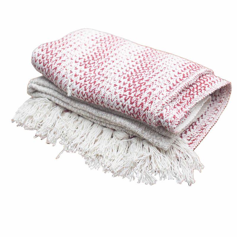 Couverture Confort Boho - 125x150cm - Rubis Bicolore