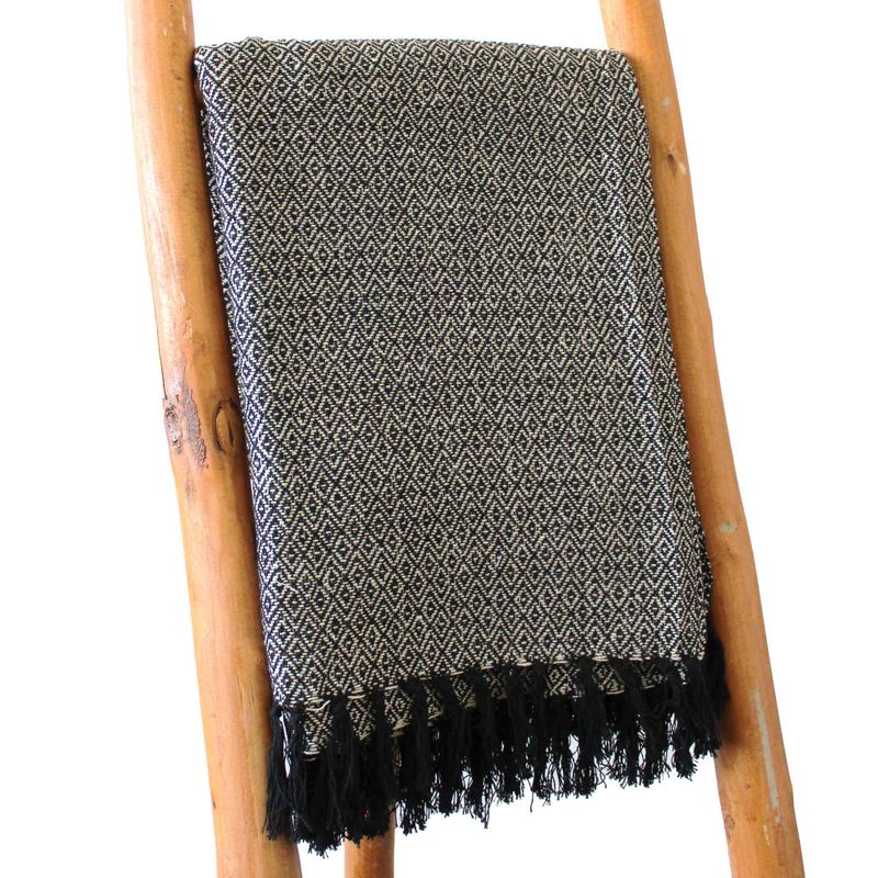Couverture Confort Boho - 125x150cm - Charbon