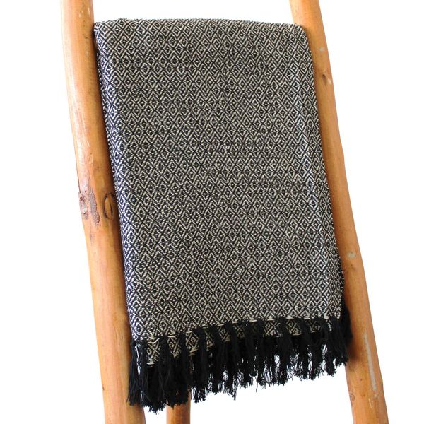 Couverture Confort Boho - 125x150cm - Charbon