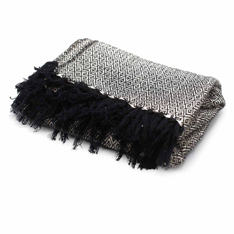 Couverture Confort Boho - 125x150cm - Charbon