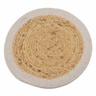 Set de Table Naturel - Jute & Coton 30cm - Bordure Ivoire