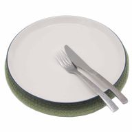 Set de Table Naturel - Jute & Cotton 30cm - Bordure Olive