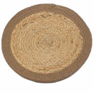 Set de Table Naturel - Jute & Cotton 30cm - Bordure Natural