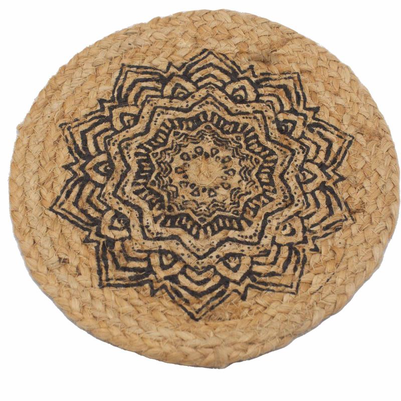 Set de Table Naturel- Jute 30cm - Imprimé Mandala