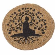 Set de Table Naturel - Jute 30cm - Imprimé Arbre de Bodhi
