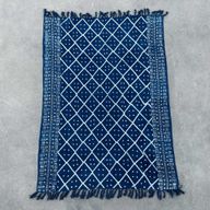 Jeté de canapé/lit Indigo Fait main - 170x120cm - Heerak de Minuit