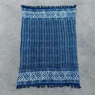 Jeté de canapé/lit Indigo Fait main - 170x120cm - Flèches Seedha