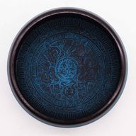Bol Chantant "Earth Powder"- Mantra Bleu Cinq Bouddha - 16cm
