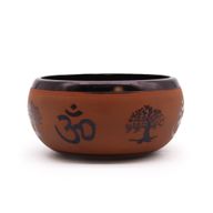 Bol Chantant "Earth Powder" - Argile Om Bouddha - 16cm