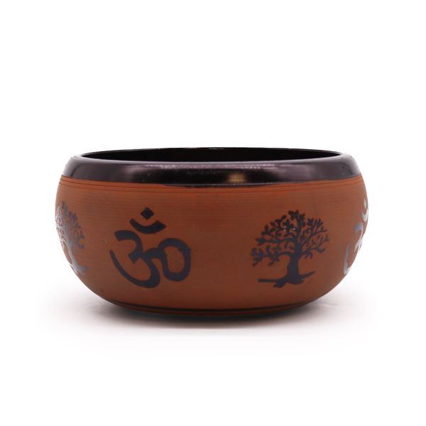 Bol Chantant "Earth Powder" - Argile Om Bouddha - 16cm